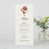Traditionele vintage kerst menu (Staand voorkant)