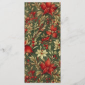 Traditionele vintage kerst menu (Achterkant)