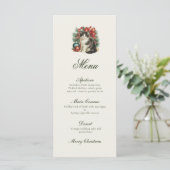 Traditionele vintage kerst menu (Staand voorkant)