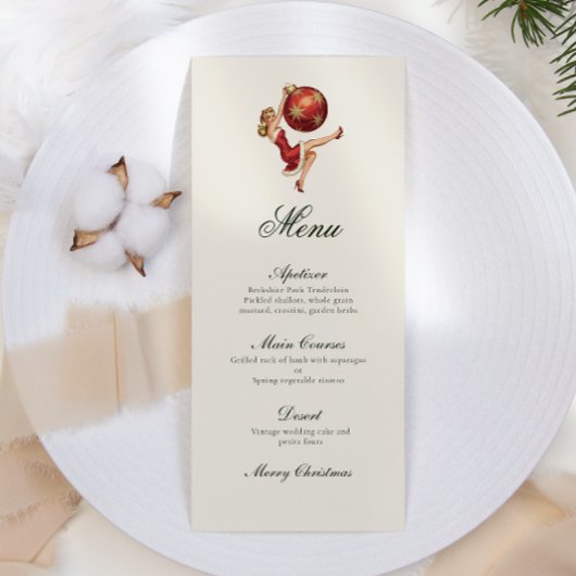 Traditionele vintage kerst menu