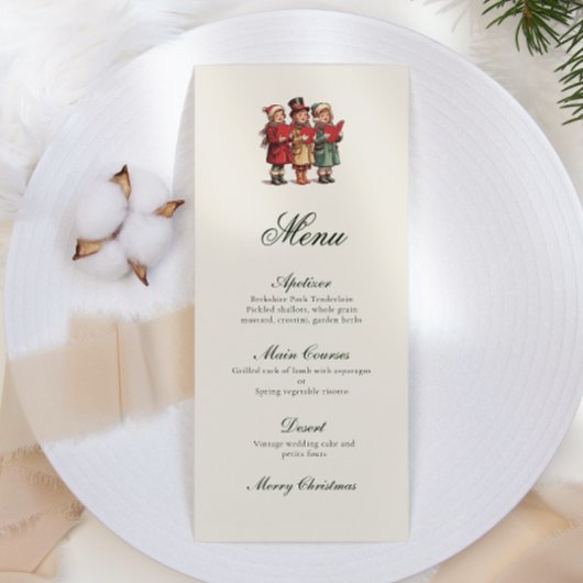 Traditionele vintage kerst menu