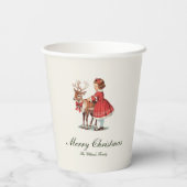 Traditionele vintage kerst papieren bekers (Achterkant)