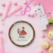 Traditionele vintage kerst papieren bordje (Feest)