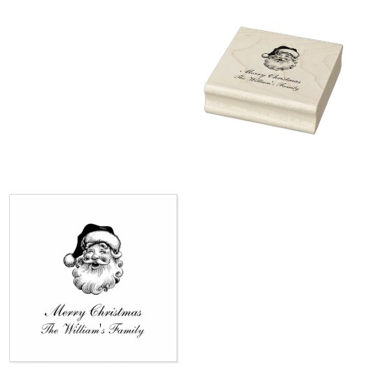 Traditionele vintage kerst rubberstempel (Gestempeld)