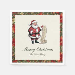 Traditionele vintage kerst servet