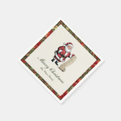 Traditionele vintage kerst servet (Hoek)