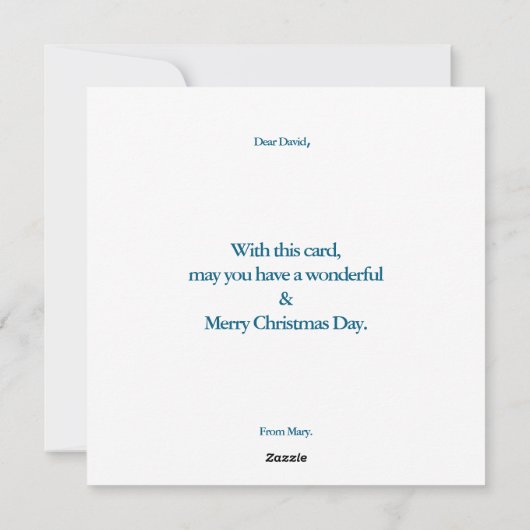 Traditionele vintage kerstkaart (Achterkant)