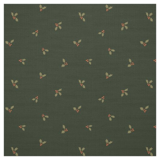 Traditionele Vintage Kerstmis Hulst Maretak Stof (Swatch)
