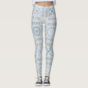 Traditionele Vintage Portugal Azulejo Leggings