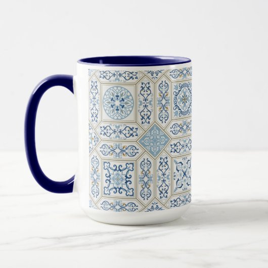 Traditionele Vintage Portugal Azulejo Mok (Links)