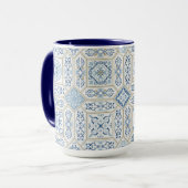 Traditionele Vintage Portugal Azulejo Mok (Voorkant links)