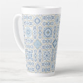 Traditionele Vintage Portugese Azulejo Latte Mok (Linkerhoek)