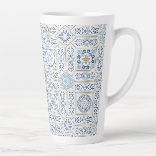 Traditionele Vintage Portugese Azulejo Latte Mok (Rechts)