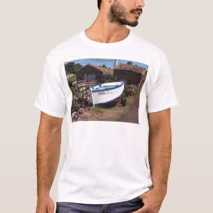 Traditionele Vissen boat op de Azoren T-shirt