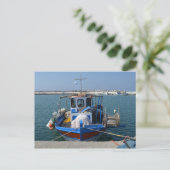 Traditionele Vissende boot in het Briefkaart van G (Staand voorkant)