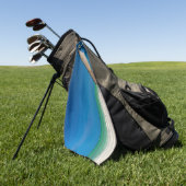 Traditionele vissersboot op het strand golfhanddoek (Groen)