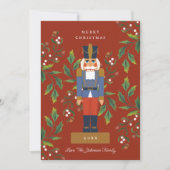 Traditionele voedingskraker rood en groen feestdagenkaart (Voorkant)