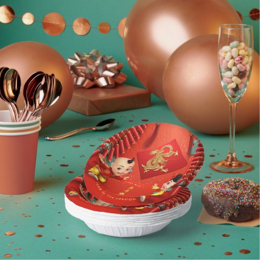 Traditionele voetzoekers Chinees Drakenjaar PPB Papieren Kommen (Multi)