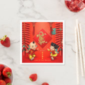 Traditionele voetzoekers Chinees Drakenjaar PPN Servet (Insitu)