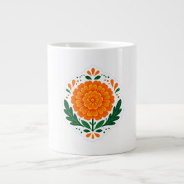 Traditionele volkskunst Afgodsbloem koffiemok | Hi Grote Koffiekop