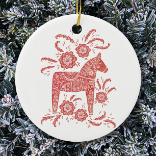 Traditionele volkskunst in Dala Horse Keramisch Ornament