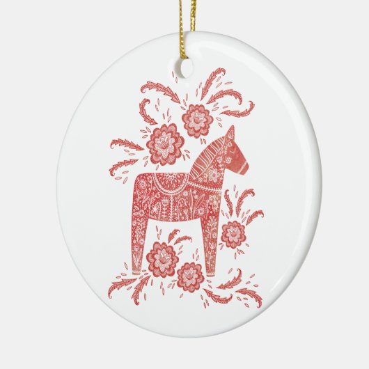 Traditionele volkskunst in Dala Horse Keramisch Ornament (Links)