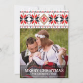 Traditionele volkskunst Noordse kerstfoto Feestdagenkaart (Voorkant)