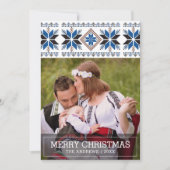 Traditionele volkskunst Noordse kerstfoto Feestdagenkaart (Voorkant)