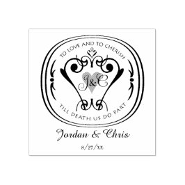 Traditionele Vows Crest Wood Art Stamp Rubberstempel