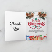 Traditionele vrolijke kerst Kaart met dennenappels (Binnen)