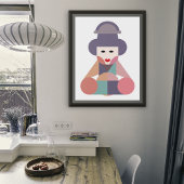 Traditionele Vrouwen Kunst Canvas Afdruk