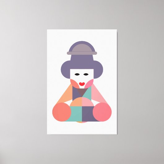 Traditionele Vrouwen Kunst Canvas Afdruk (Voorkant)