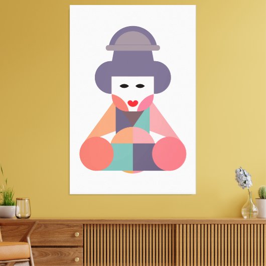 Traditionele Vrouwen Kunst Canvas Afdruk (Insitu (Woonkamer))