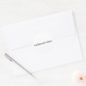 Traditionele waarden ronde sticker (Envelop)