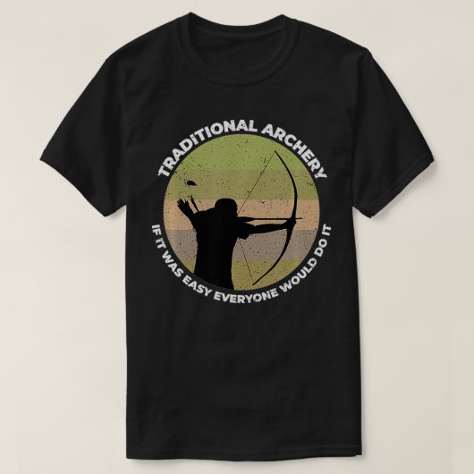 Traditionele  wandelboeg voor boogschieten als het t-shirt (Design voorkant)