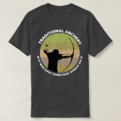 Traditionele  wandelboeg voor boogschieten als het t-shirt (Design voorkant)