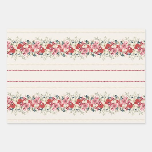 traditionele wandtapijten kerstbladeren Vakantie Inpakpapier Vel (Voorkant)