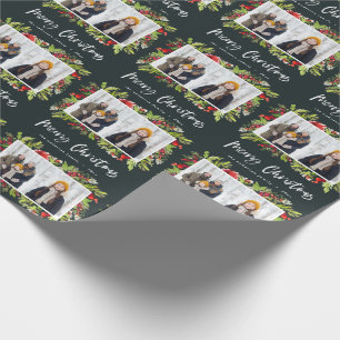 Traditionele waterverf en kerstmis cadeaupapier