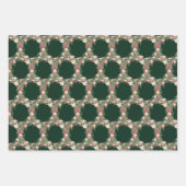 Traditionele waterverf kerst bloemenkrans inpakpapier vel (Voorkant)