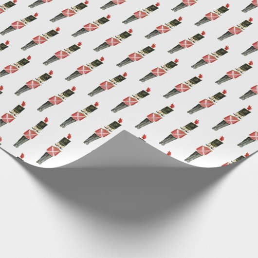 Traditionele Waterverf, kerstcadeau voor de bont Cadeaupapier (Hoek)