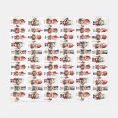 Traditionele waterverf Notenkraker Kerst Fleece Deken (Voorkant (Horizontaal))