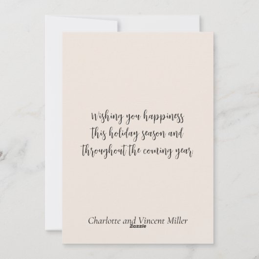 Traditionele Waterverf Poinsettia Bloemenkerst Feestdagenkaart (Achterkant)