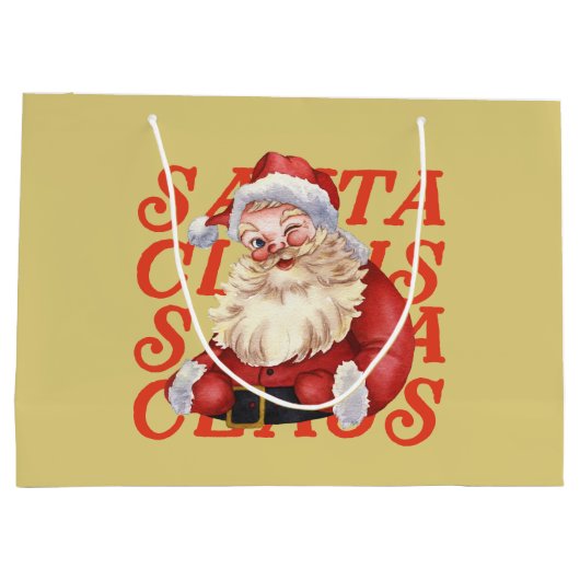 Traditionele waterverf Sinterklaas Rood en Mosterd Groot Cadeauzakje (Achterkant)