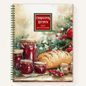 Traditionele Waterverf vakantie receptenplanner Notitieboek (Voorkant)