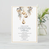 Traditionele Waterverf Winter Vrolijk Kerstfeest I Kaart (Staand voorkant)