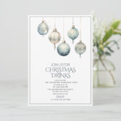 Traditionele Waterverf Winter Vrolijk Kerstfeest I Kaart (Staand voorkant)