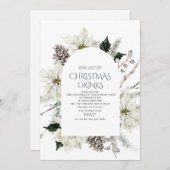 Traditionele Waterverf Winter Vrolijk Kerstfeest I Kaart (Voorkant / Achterkant)