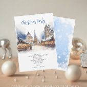 Traditionele Waterverf Winter Vrolijk kerstfeest Kaart