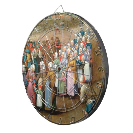 Traditionele weddenschappen ( kunst) dartbord (Voorkant Rechts)