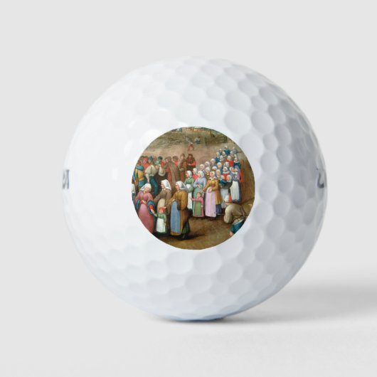 Traditionele weddenschappen ( kunst) golfballen (Voorkant)